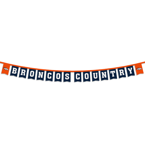 Denver Broncos 8' Party Banner
