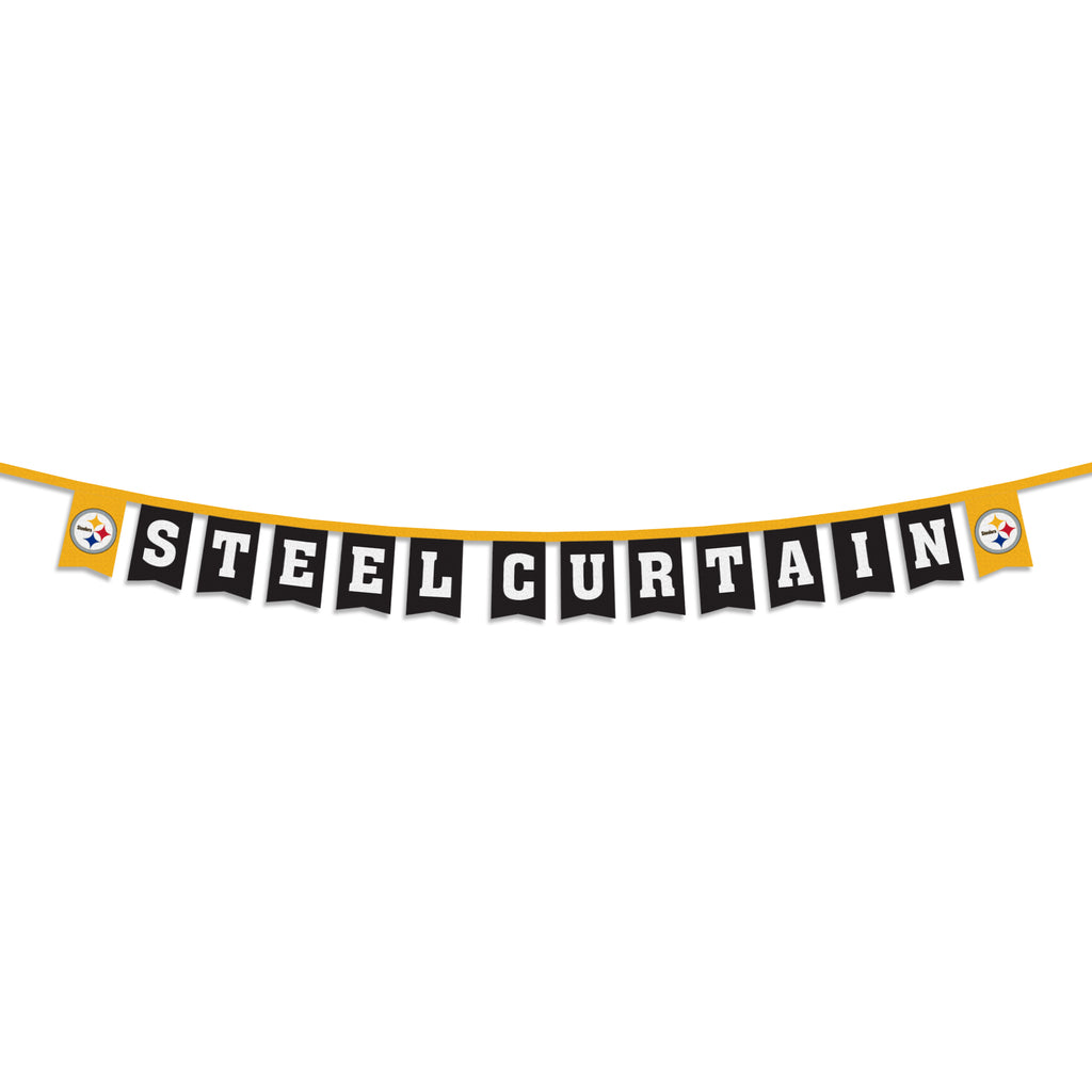 Pittsburgh Steelers 8' Party Banner