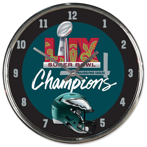 Super Bowl LIX Champions 12" Chrome Clock