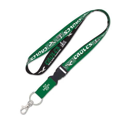 Super Bowl LIX Champions Lanyard 1" - Kelly Green