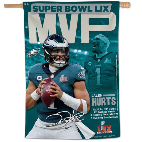 Super Bowl LIX MVP Jalen Hurts 28"x40" House Flag