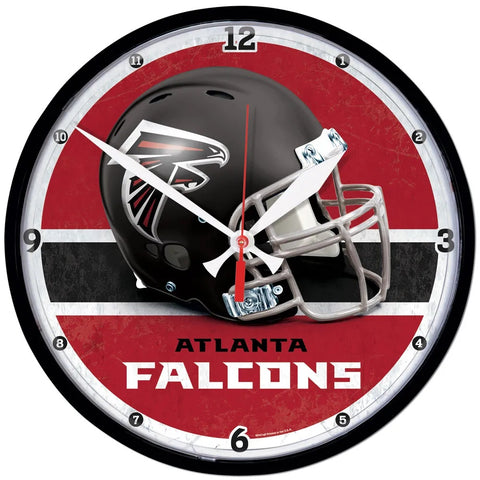 Atlanta Falcons 12.75" Black Rim Wall Clock