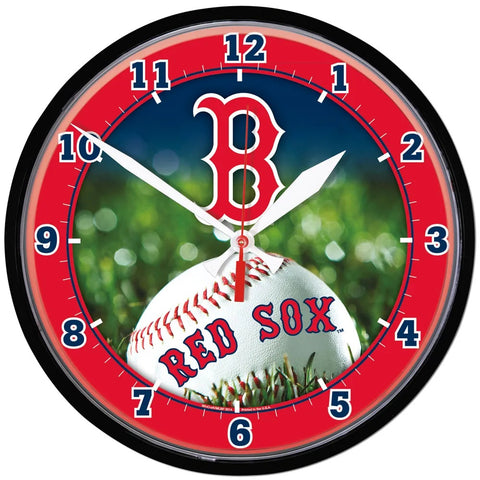 Boston Red Sox 12.75" Black Rim Wall Clock