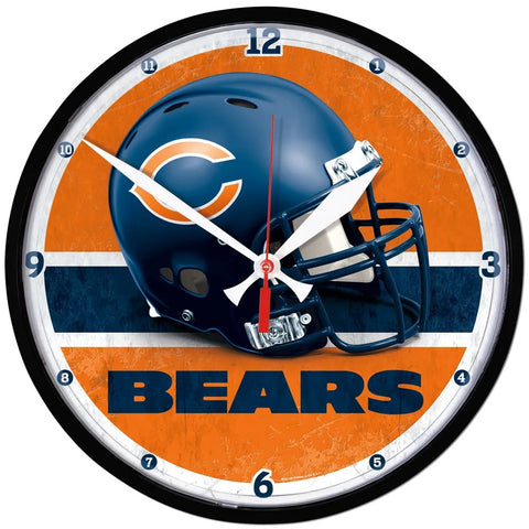 Chicago Bears 12.75" Black Rim Wall Clock