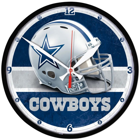 Dallas Cowboys 12.75" Black Rim Wall Clock