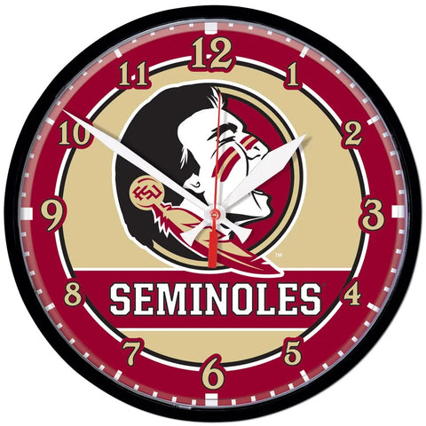 Florida State Seminoles 12.75" Black Rim Wall Clock