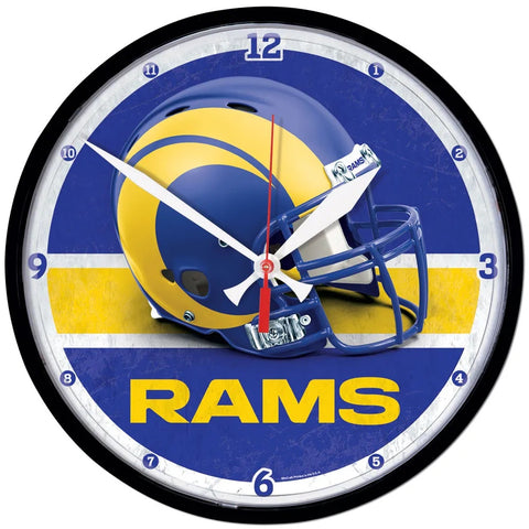 Los Angeles Rams 12.75" Black Rim Wall Clock