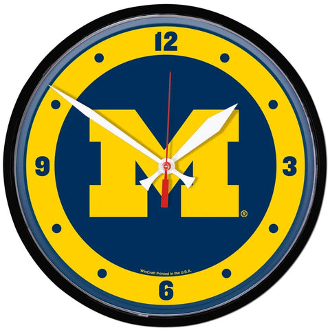 Michigan Wolverines 12.75" Black Rim Wall Clock