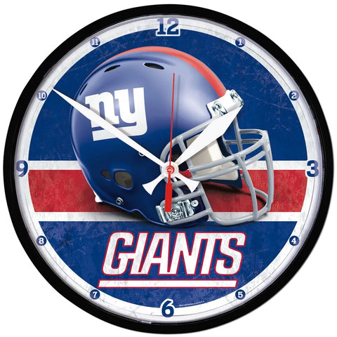 New York Giants 12.75" Black Rim Wall Clock