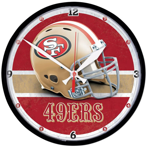 San Francisco 49ers 12.75" Black Rim Wall Clock
