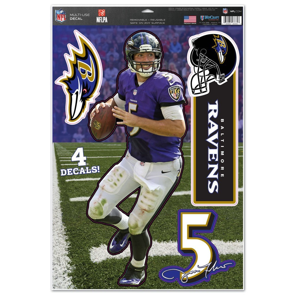 Baltimore Ravens Joe Flacco 11" x17" Player Decal Sheet