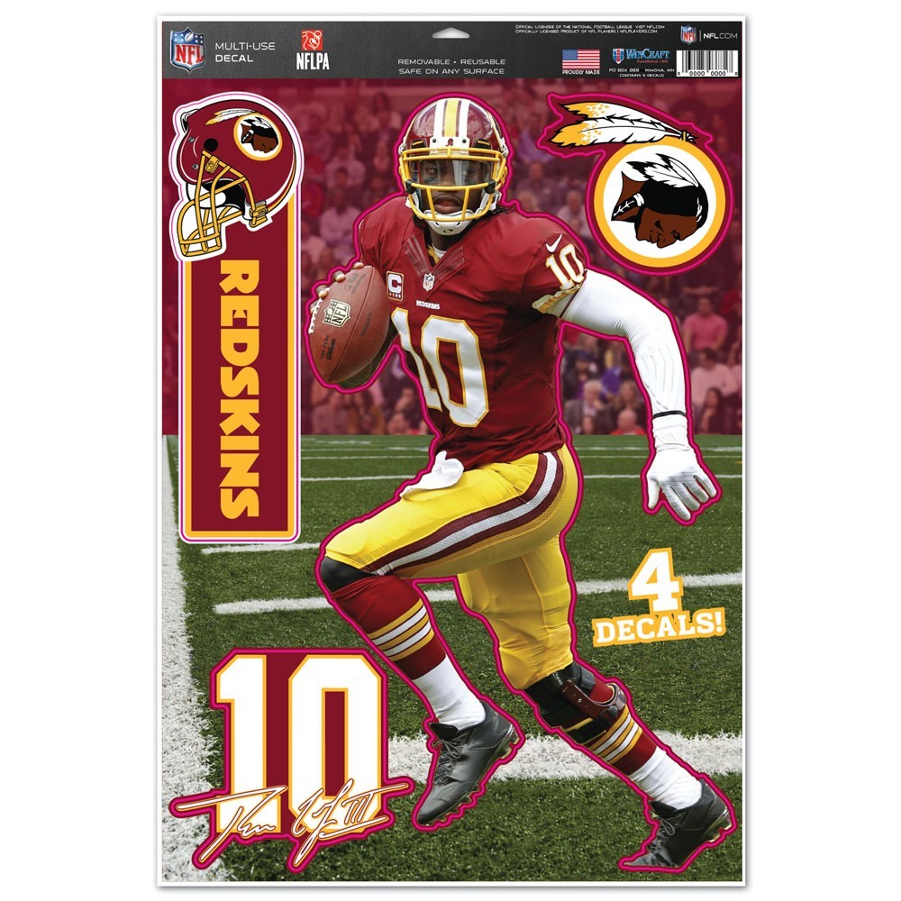 Washington Redskins Robert Griffin III 11" x17" Player Decal Sheet