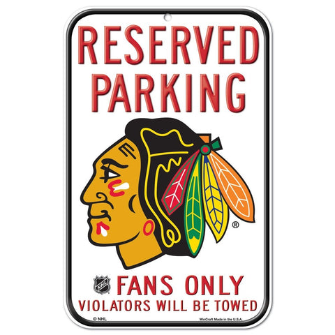 Chicago Blackhawks 11" x 17" Reserved Parking Sign