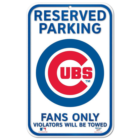 Chicago Cubs 11" x 17" Reserved Parking Sign