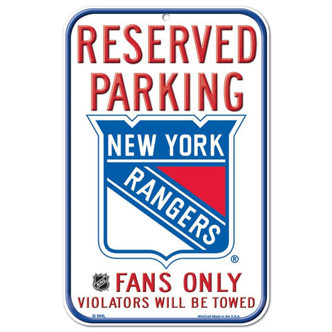 New York Rangers 11" x 17" Reserved Parking Sign
