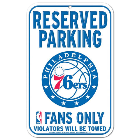 Philadelphia 76ers 11" x 17" Reserved Parking Sign