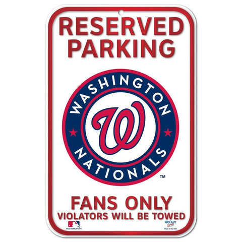 Washington Nationals 11" x 17" Reserved Parking Sign