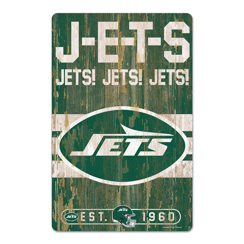 New York Jets 11" x 17" Slogan Wood Sign