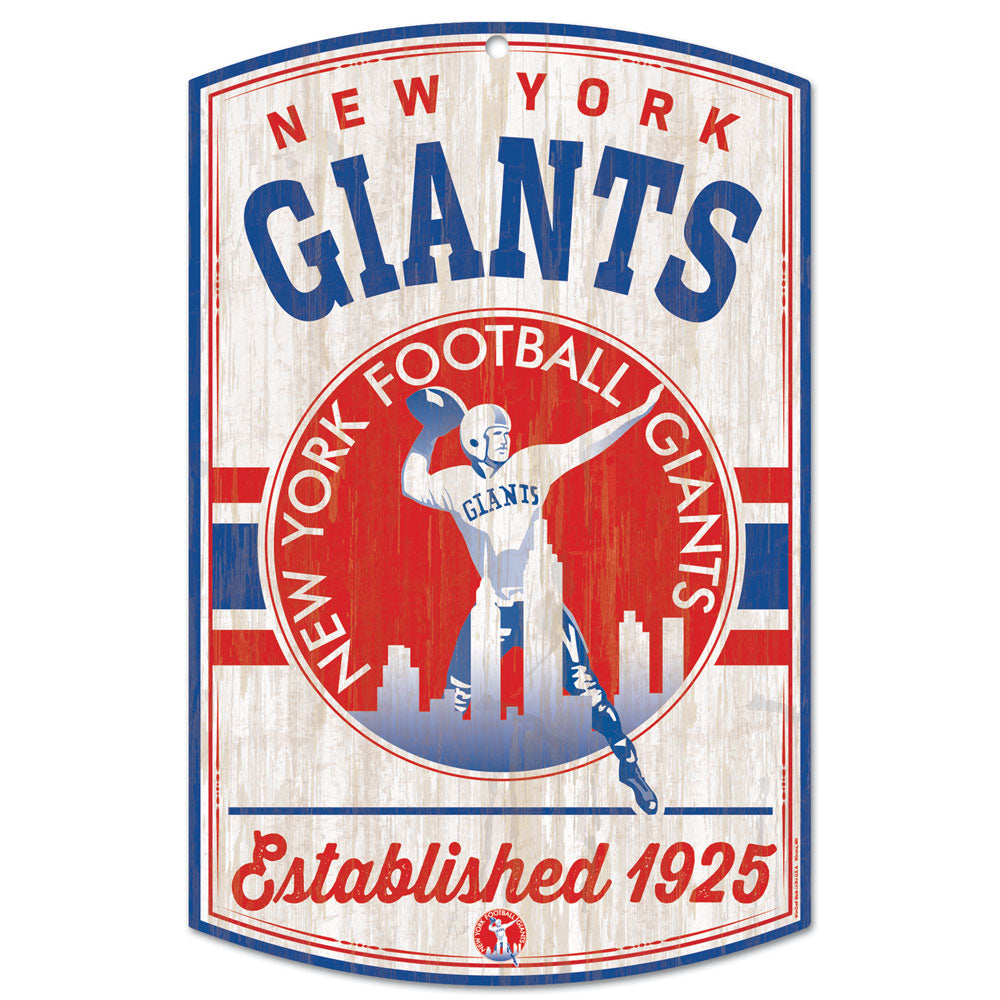 New York Giants 11" x 17" Retro Wooden Sign