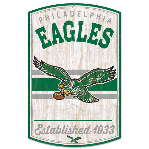 Philadelphia Eagles 11" x 17" Retro Wooden Sign