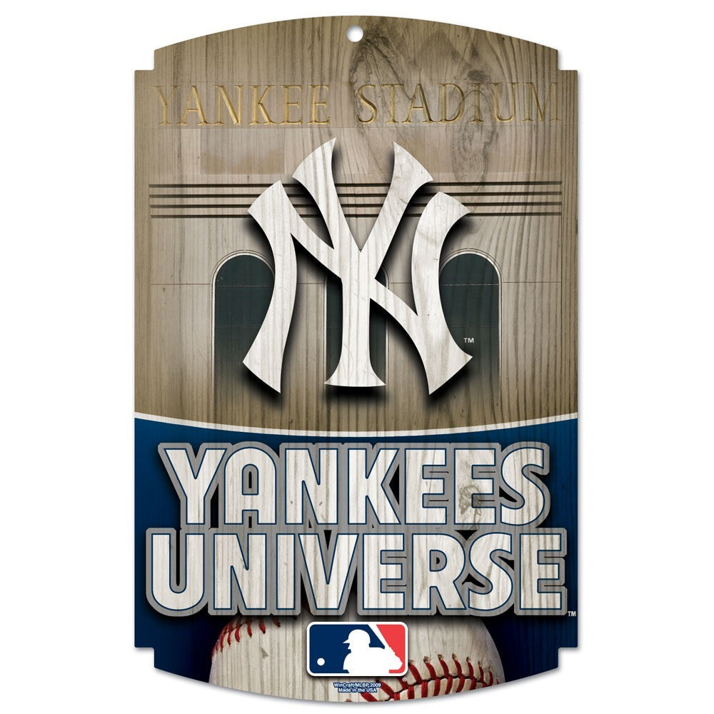 New York Yankees "Yankees Universe" Wooden Sign