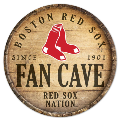 Boston Red Sox 14" Fan Cave Barrel Sign