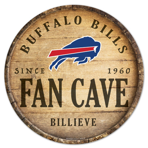 Buffalo Bills 14" Fan Cave Barrel Sign