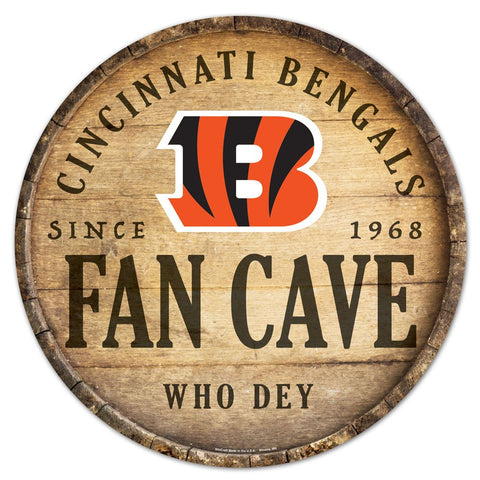 Cincinnati Bengals 14" Fan Cave Barrel Sign