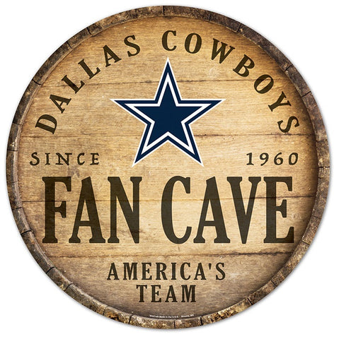 Dallas Cowboys 14" Fan Cave Barrel Sign