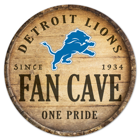 Detroit Lions 14" Fan Cave Barrel Sign
