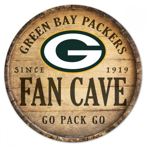 Green Bay Packers 14" Fan Cave Barrel Sign