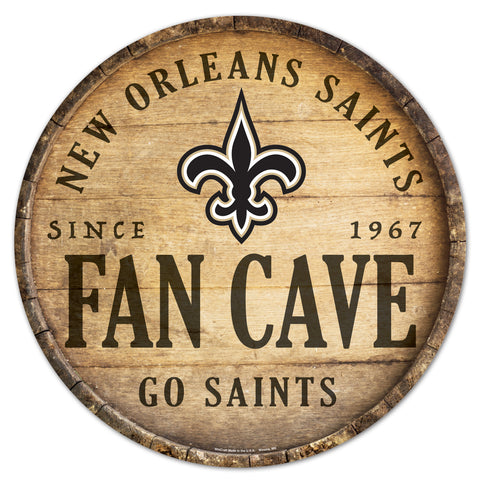 New Orleans Saints 14" Fan Cave Barrel Sign