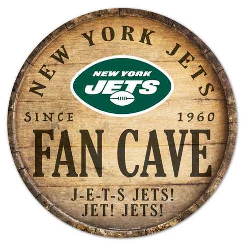 New York Jets 14" Fan Cave Barrel Sign