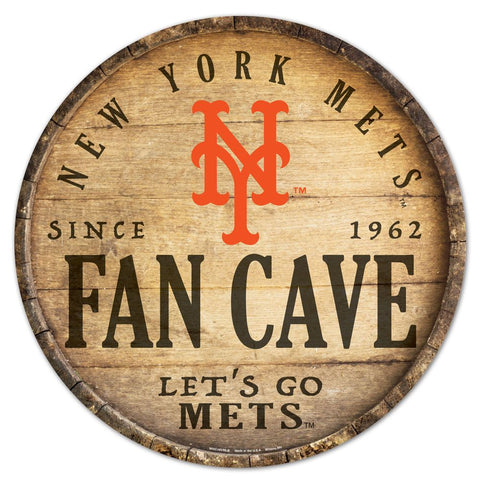 New York Mets 14" Fan Cave Barrel Sign