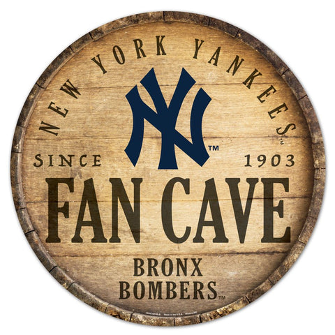 New York Yankees 14" Fan Cave Barrel Sign