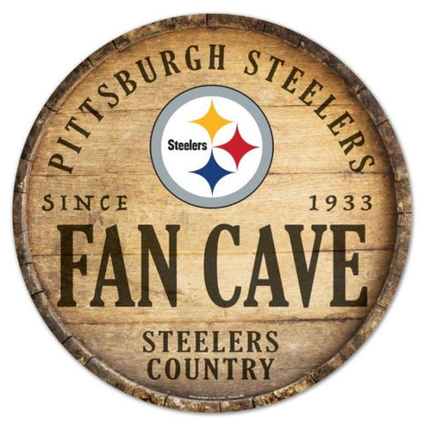 Pittsburgh Steelers 14" Fan Cave Barrel Sign