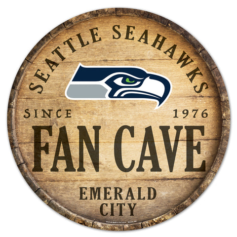 Seattle Seahawks 14" Fan Cave Barrel Sign