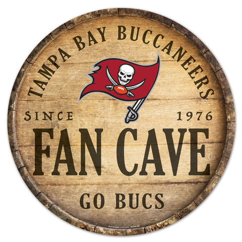Tampa Bay Buccaneers 14" Fan Cave Barrel Sign