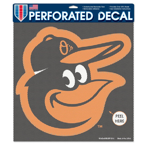 Baltimore Orioles 17" x 17" Perforated Decal