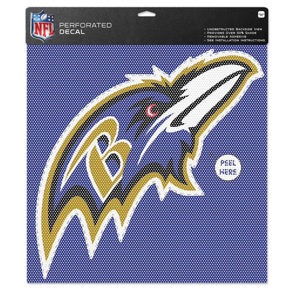 Baltimore Ravens 17" x 17" Perforated Decal