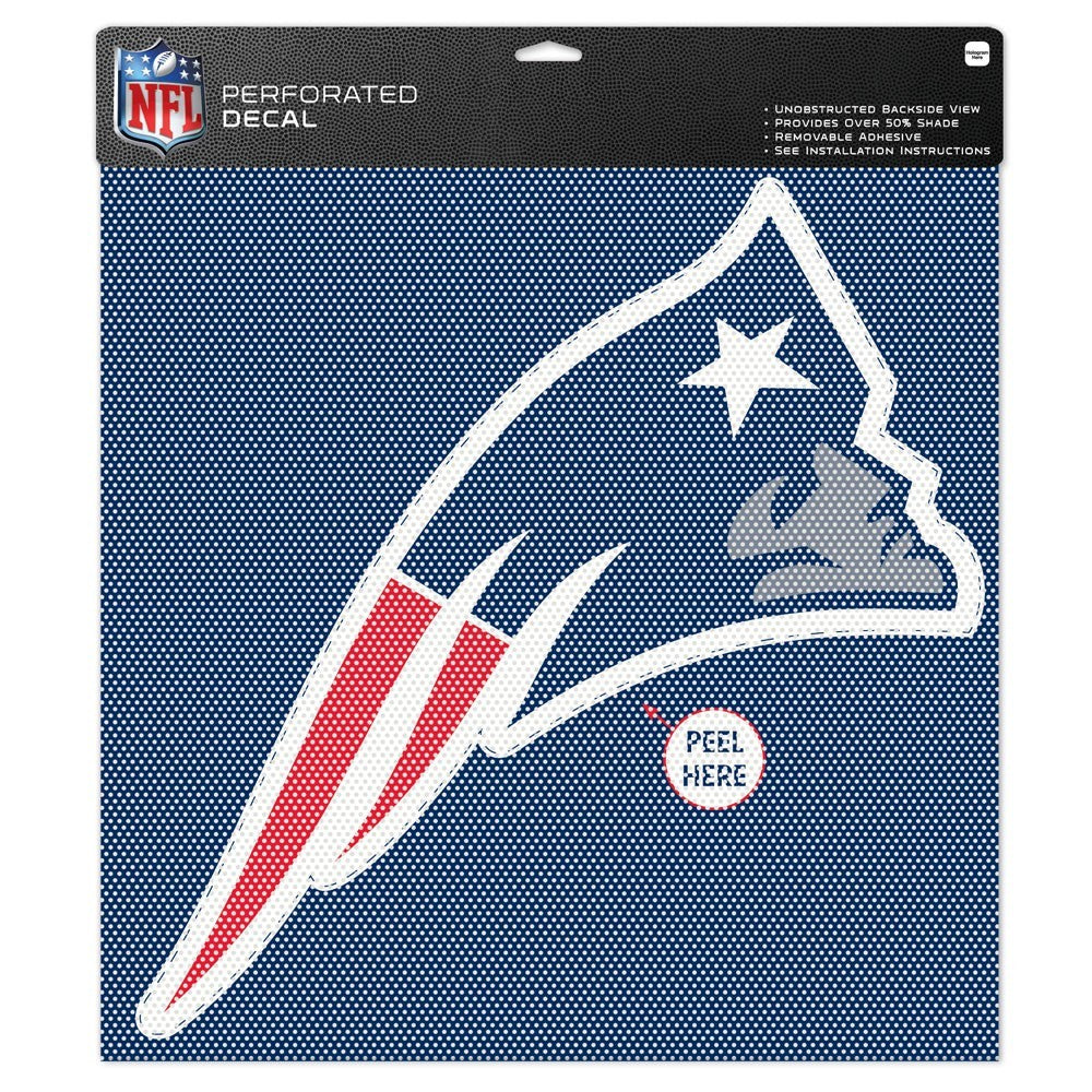 New England Patriots 17" x 17" Perforated Decal