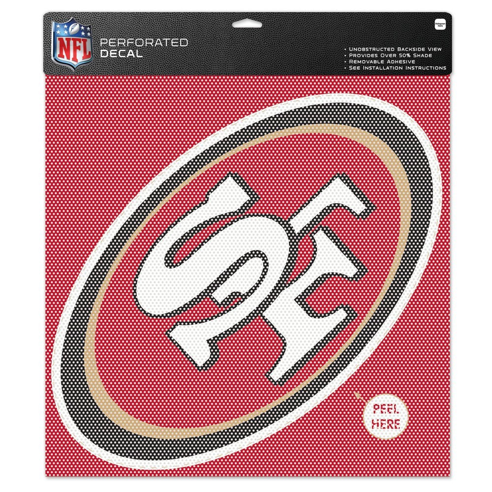 San Francisco 49ers 17" x 17" Perforated Decal