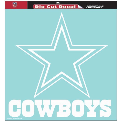 Dallas Cowboys 18" X 18" Decal White
