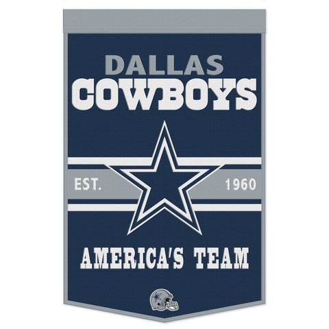 Dallas Cowboys 24" x 38" Primary Wool Banner