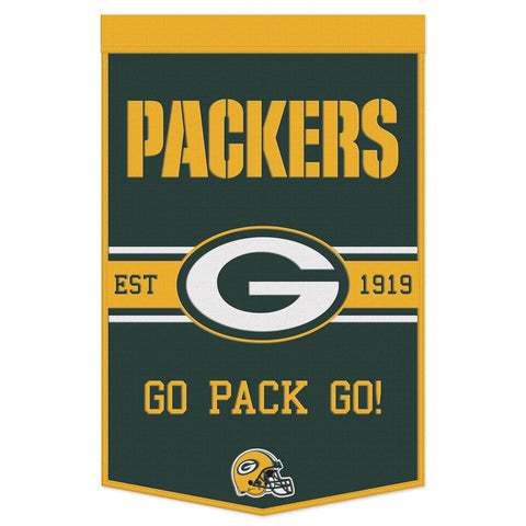 Green Bay Packers 24" x 38" Primary Wool Banner