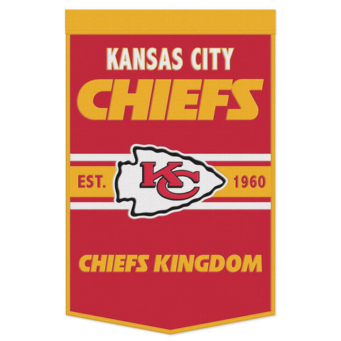 Kansas City Chiefs 24" x 38" Primary Wool Banner