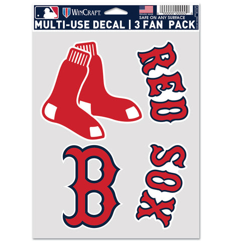 Boston Red Sox 3pc Fan Multi Use Decal Set