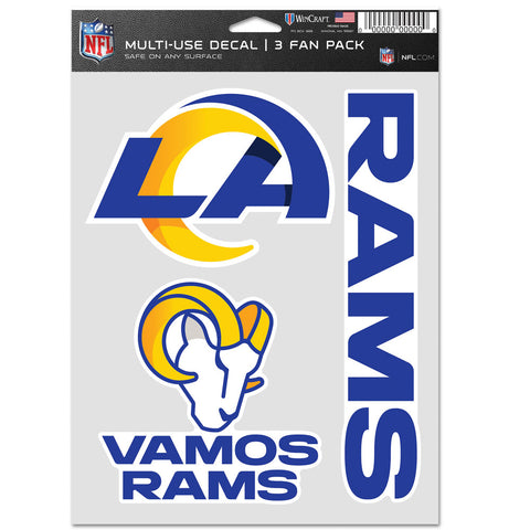 Los Angeles Rams 3pc Fan Multi Use Decal Set