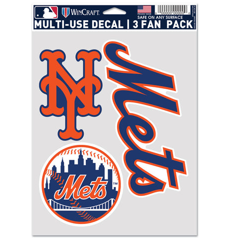 New York Mets 3pc Fan Multi Use Decal Set