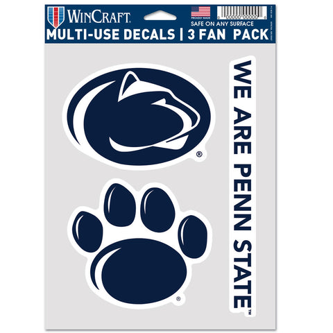 Penn State Nittany Lions 3pc Fan Multi Use Decal Set